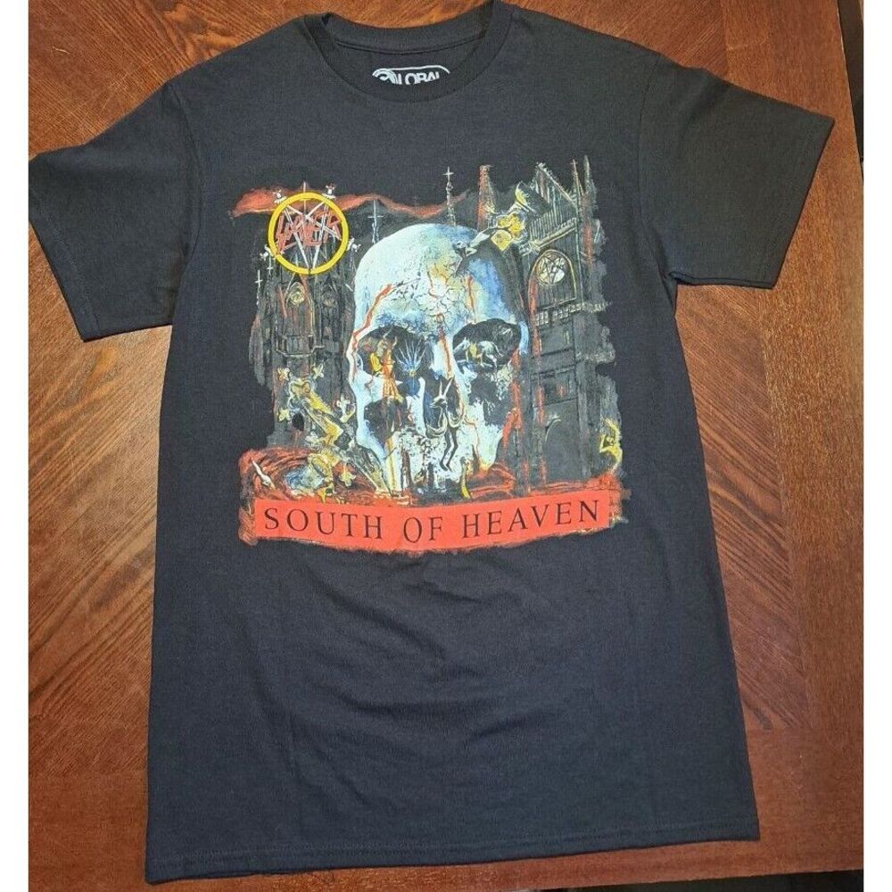 Slayer South of Heaven Black T-shirt‎ Sz Small 100% Cotton Graphic T-Shirt